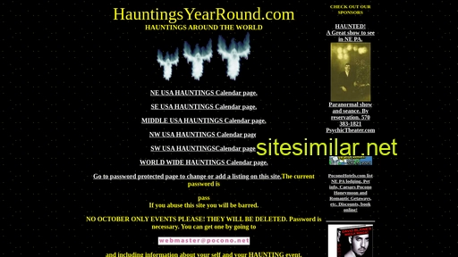 hauntingsyearround.com alternative sites