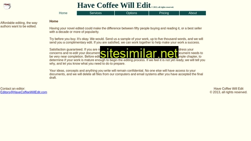 Havecoffeewilledit similar sites