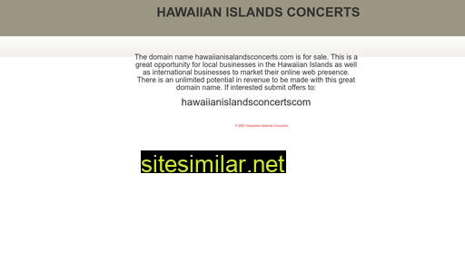 hawaiianislandsconcerts.com alternative sites