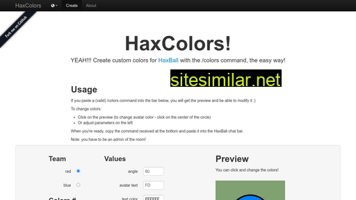Haxcolors-legacy similar sites