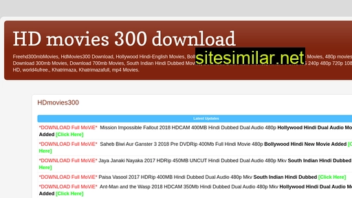 Hdmovies300-download similar sites
