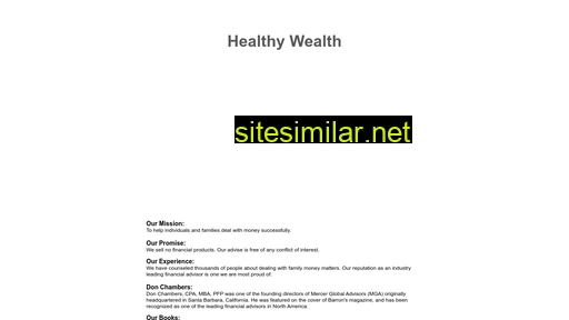 healthywealth.com alternative sites