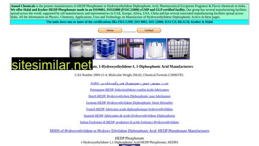 Hedphydroxyethylidenediphosphonicacid similar sites