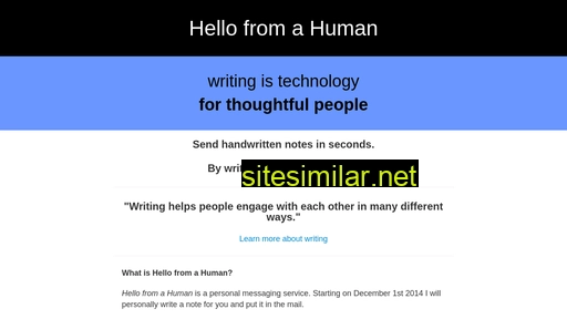 hellofromahuman.com alternative sites