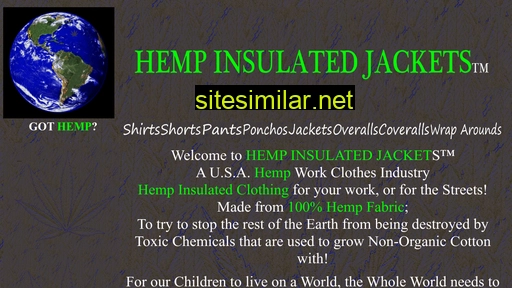 hempinsulatedjackets.com alternative sites