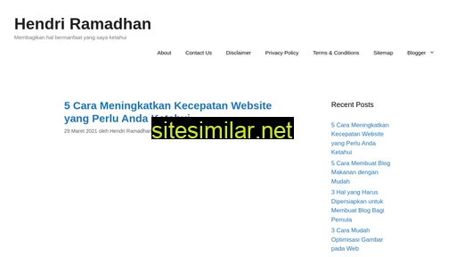 Hendriramadhan similar sites