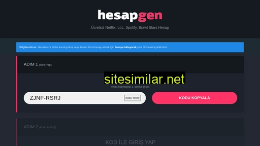 hesapgen.com alternative sites