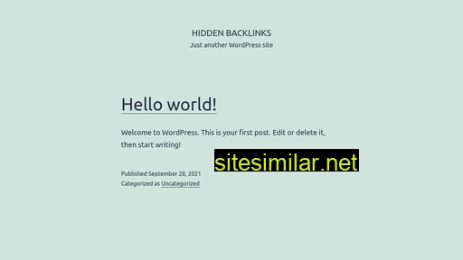Hiddenbacklinks similar sites