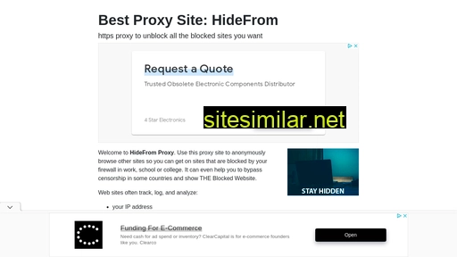 hidefrom.com alternative sites