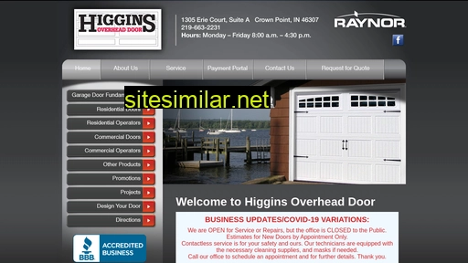 higginsoverheaddoor.com alternative sites