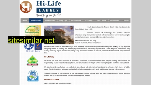 hilifelabels.com alternative sites
