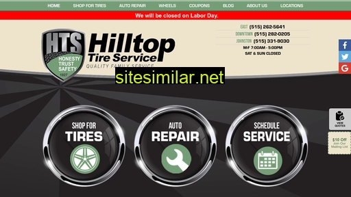 hilltoptireservice.com alternative sites