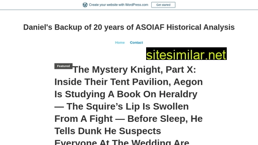 historicalanalysisofasoiaf.wordpress.com alternative sites