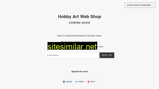 Hobbyartwebshop similar sites
