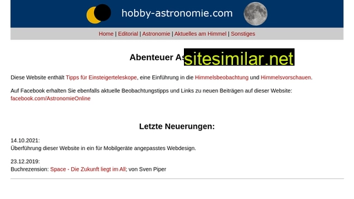 Hobby-astronomie similar sites