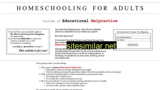 homeschoolingforadults.com alternative sites