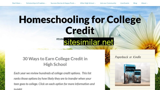 Homeschoolingforcollegecredit similar sites