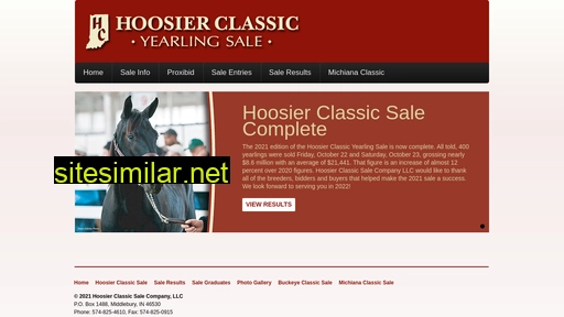 hoosierclassicyearlingsale.com alternative sites