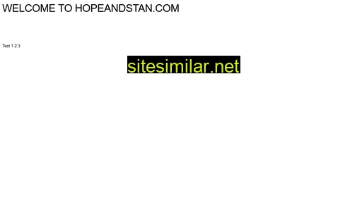 hopeandstan.com alternative sites