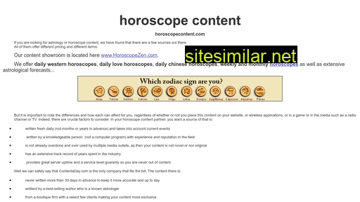 horoscopecontent.com alternative sites