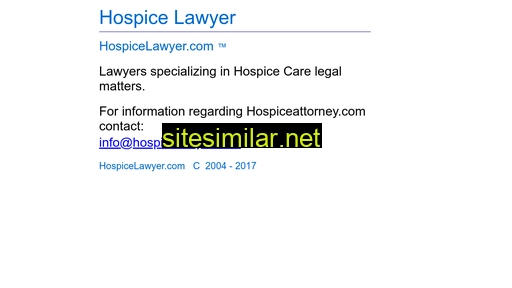 Hospicelawyer similar sites