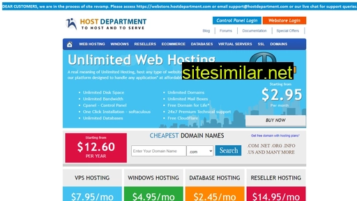 hostdepartment.com alternative sites