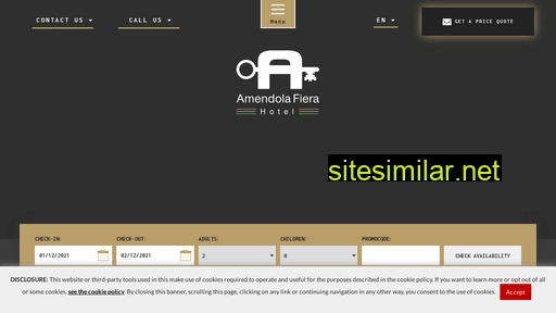 hotelamendolafiera.com alternative sites