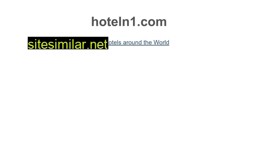 Hoteln1 similar sites