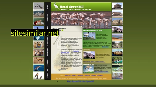Hotelspoonbill similar sites