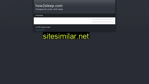 how2sleep.com alternative sites