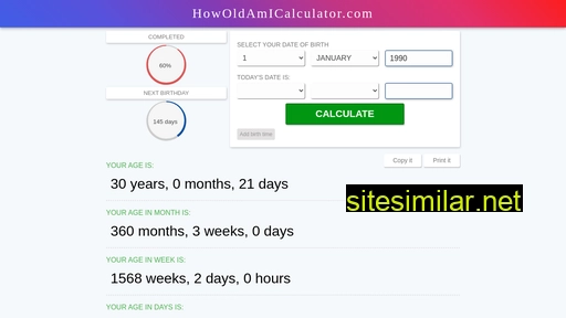 howoldamicalculator.com alternative sites