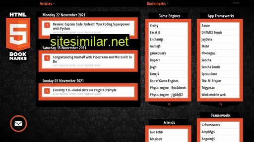 html5bookmarks.com alternative sites