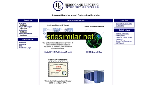 hurricaneelectric.com alternative sites