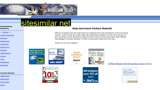 hurricanereliefshop.com alternative sites