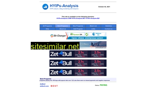 hyips-analysis.com alternative sites