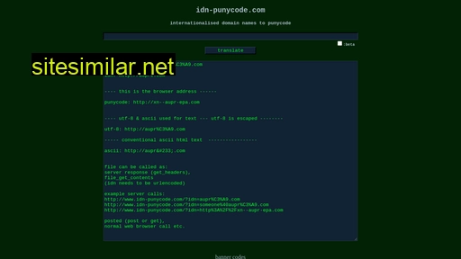 idn-punycode.com alternative sites