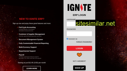 ignite-erp.com alternative sites