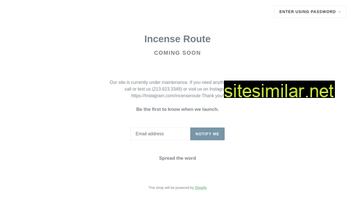 incenseroute.com alternative sites