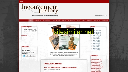 inconvenienthistory.com alternative sites