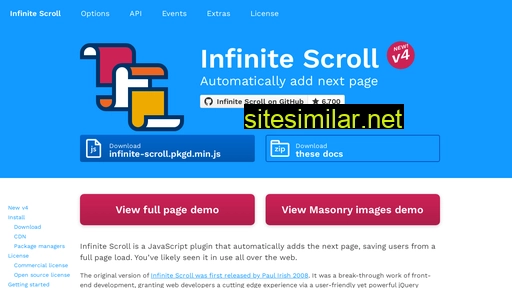 Infinite-scroll similar sites