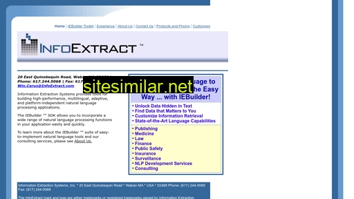 Infoextract similar sites