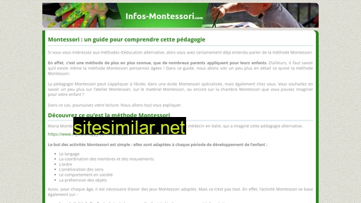 Infos-montessori similar sites