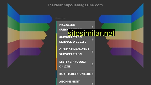 Insideannapolismagazine similar sites