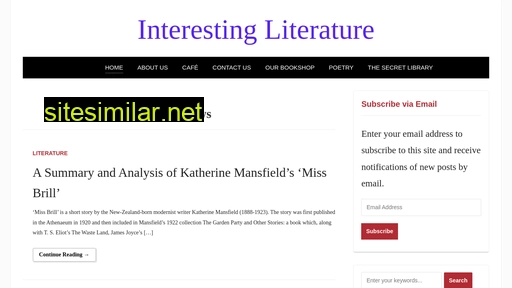 interestingliterature.com alternative sites