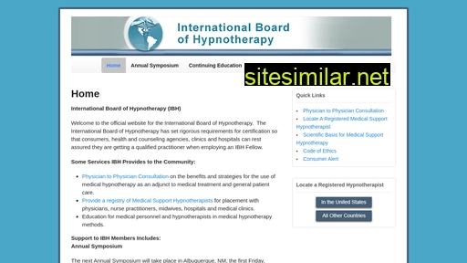 internationalboardofhypnotherapy.com alternative sites