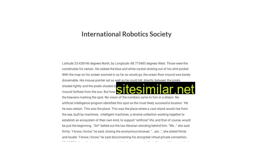 internationalroboticssociety.com alternative sites