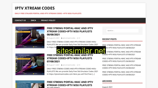 Iptvxtreamcodes similar sites