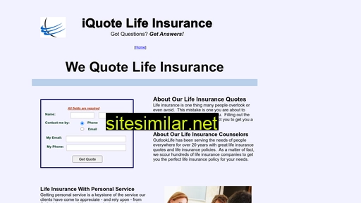 iquotelifeinsurance.com alternative sites