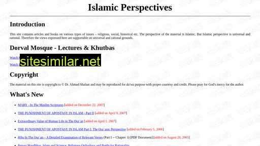 Islamicperspectives similar sites