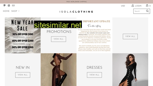 isolaclothing.com alternative sites